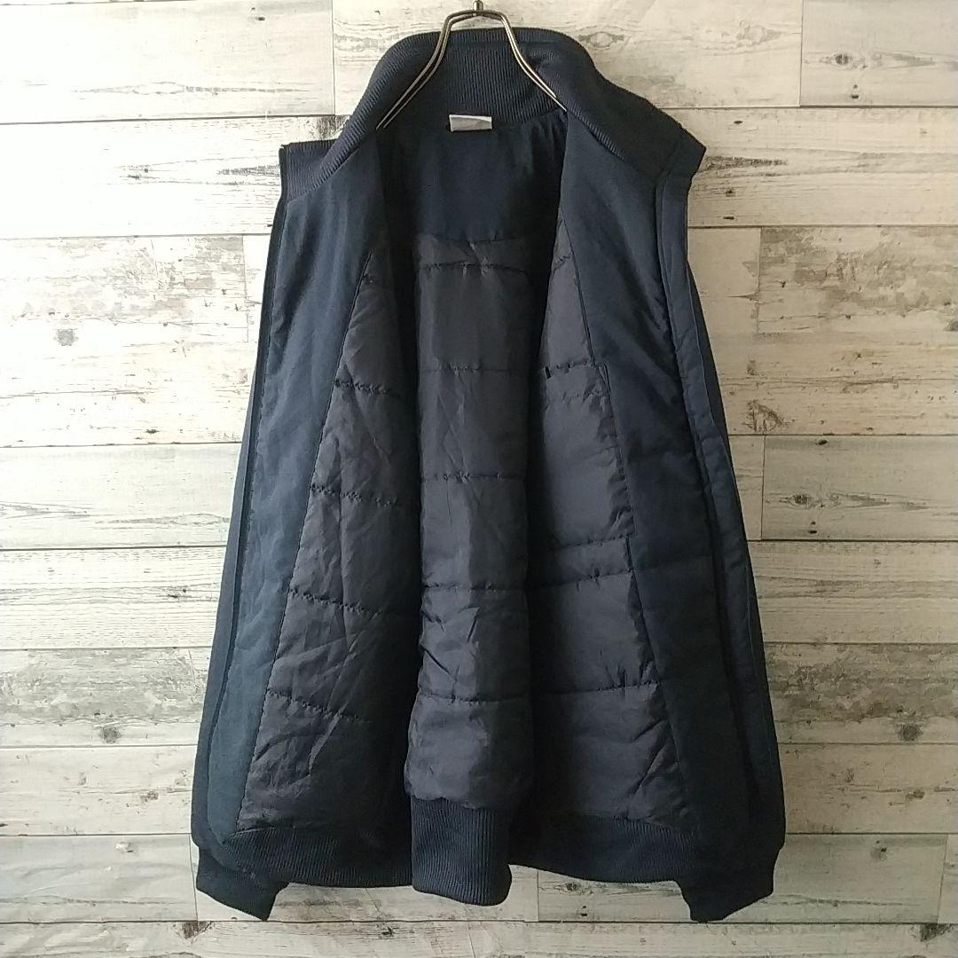 人気☆アディダス レアルマドリード 刺繍 中綿入り ジャケット L ネイビー