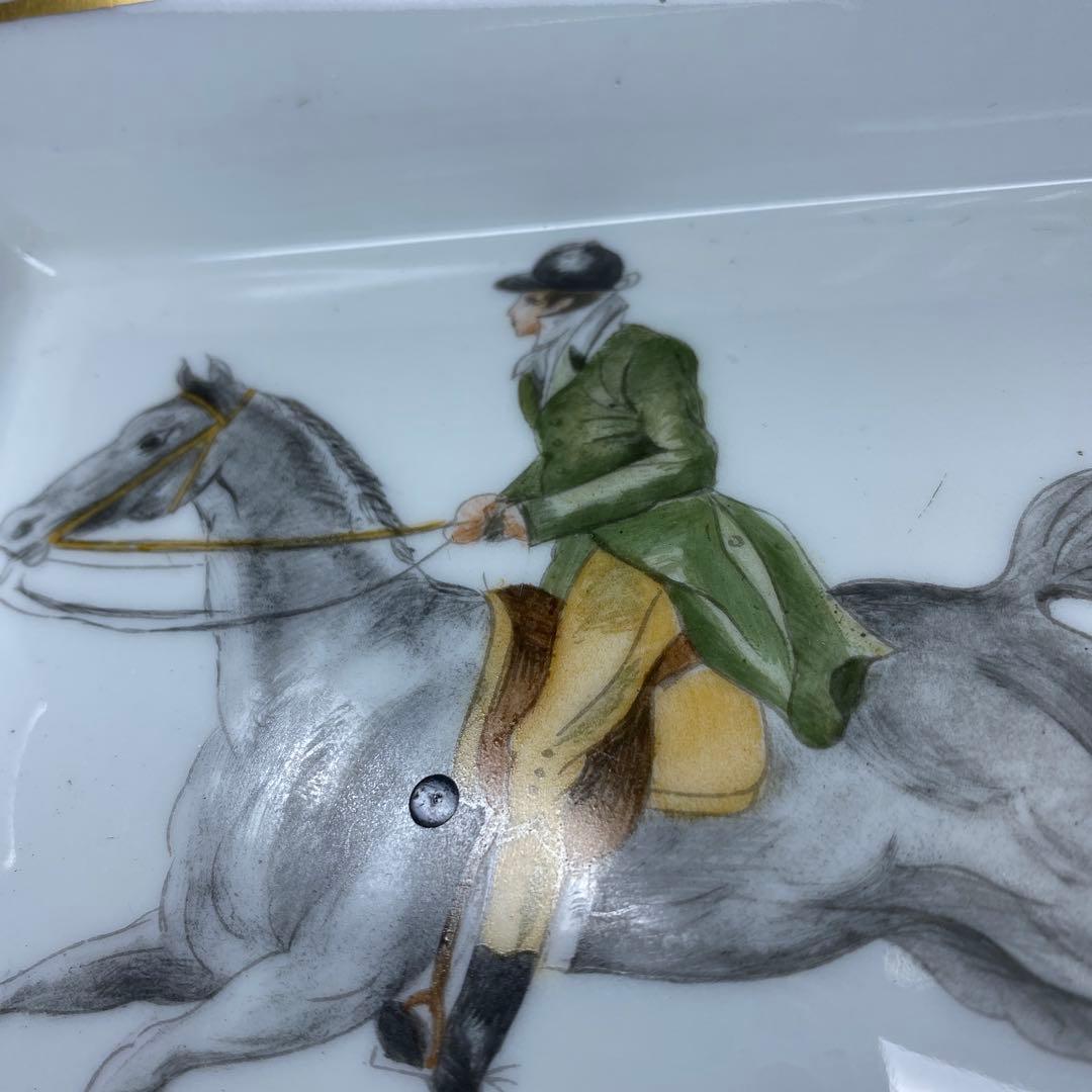 エルメス　金彩　騎馬アッシュトレイ　トヒオ　東里7-1210☆1F