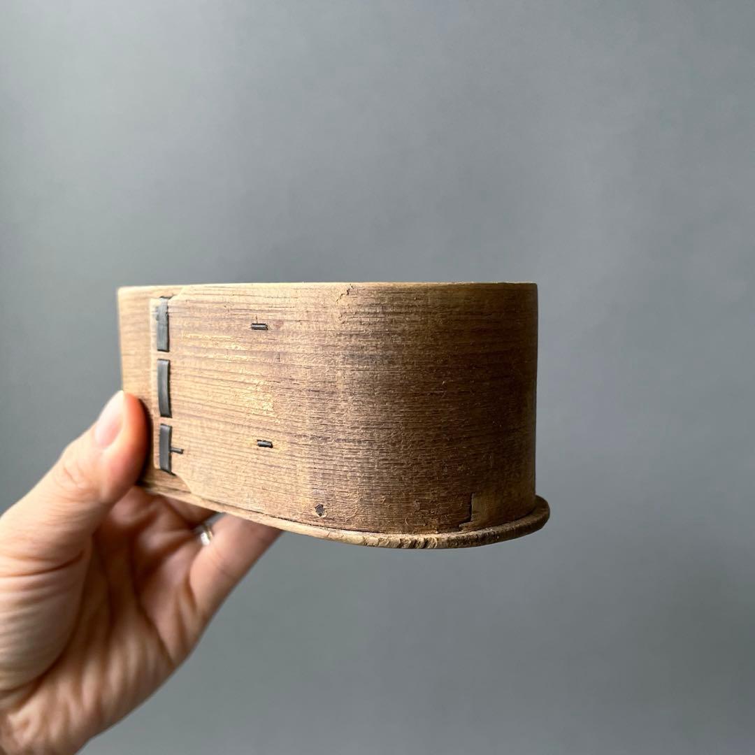 骨董 曲げわっぱ 蔵出し品 大小2点セット 丸二印