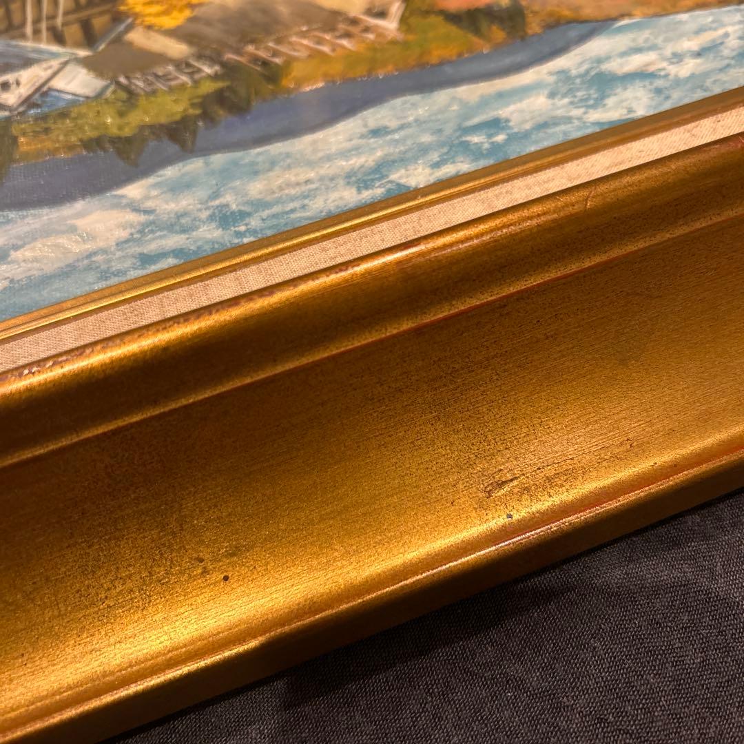 新品　油彩額縁　油絵入り　風景画　リメイク・再利用向け 店舗在庫 まとめ買い歓迎