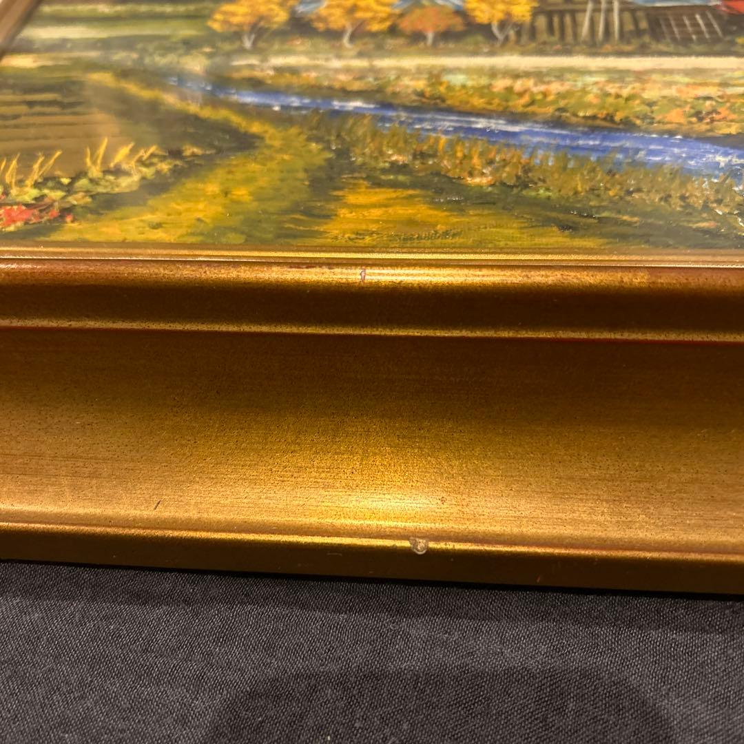 新品　油彩額縁　油絵入り　風景画　リメイク・再利用向け 店舗在庫 まとめ買い歓迎