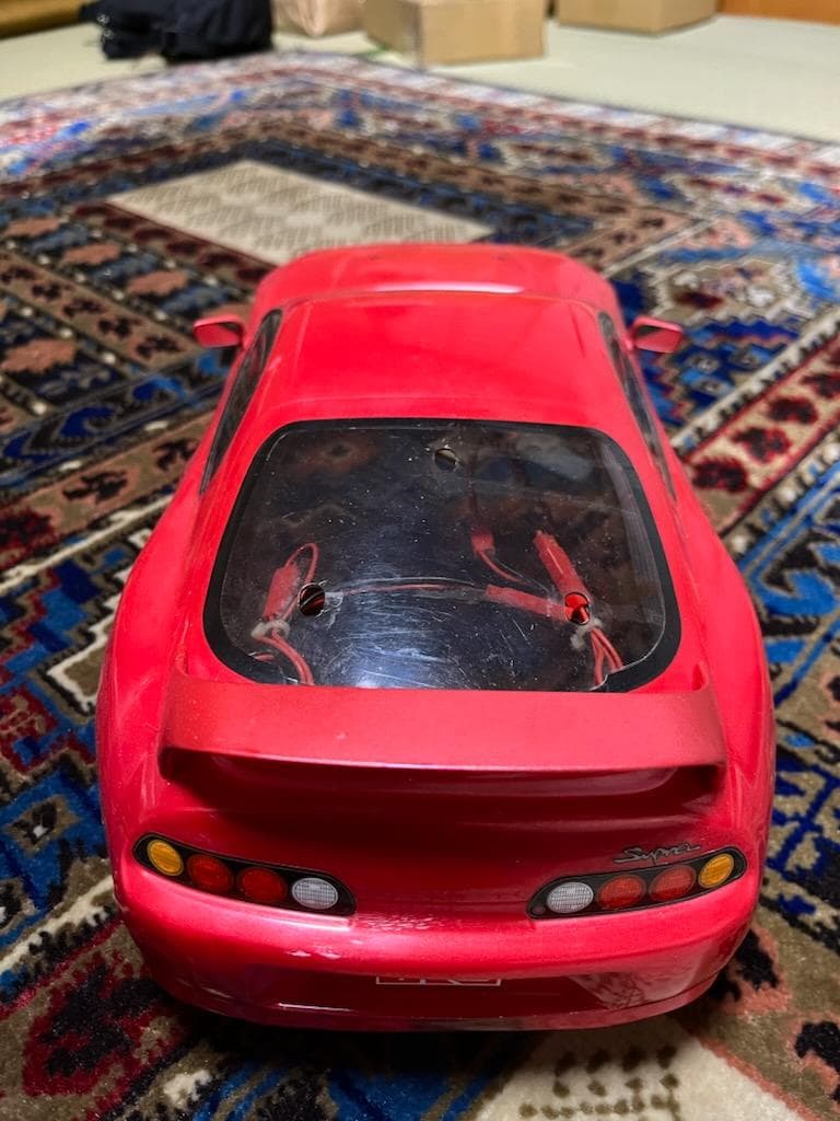タミヤ 1/10 電動RC トヨタ スープラ 電飾カスタム 塗装済完成品みボディ