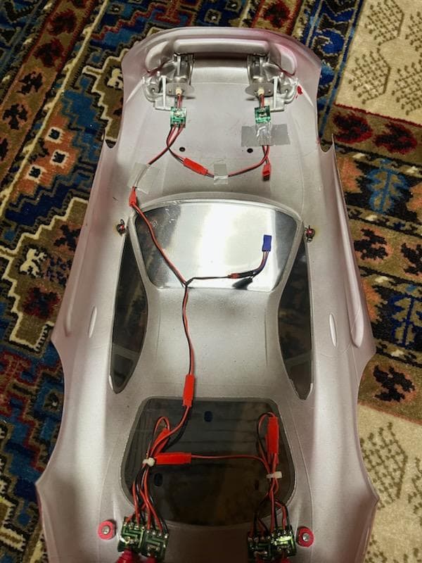 タミヤ 1/10 電動RC トヨタ スープラ 電飾カスタム 塗装済完成品みボディ
