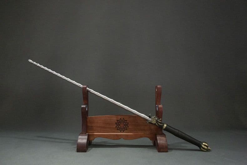 神龍 鋼鞭 古兵器 武具 手鍛造打 映画 ぼうげき 武術の棒 護身工具 装飾用