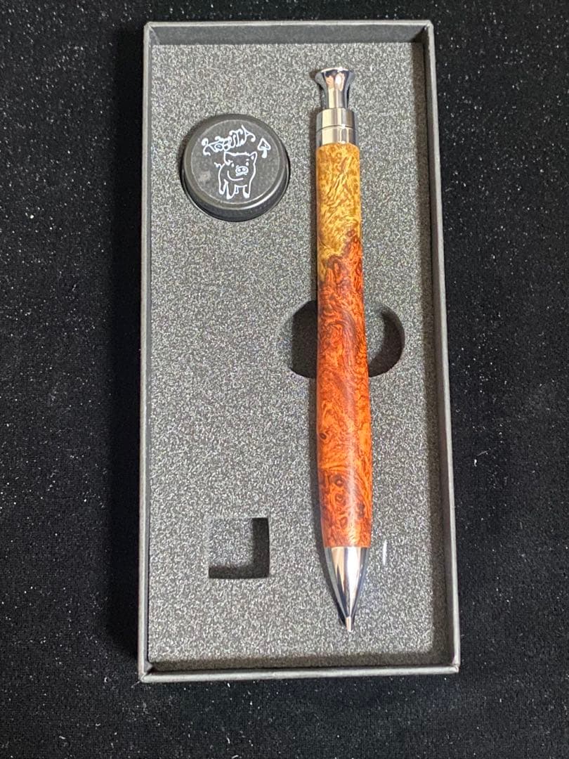 こぶた工房 シャープペンシル 極上花梨紅白 0.5mm