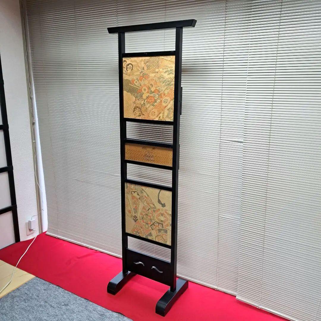 和風デザイン　 帯掛け　西陣帯地使用　衣桁　橦木　什器
