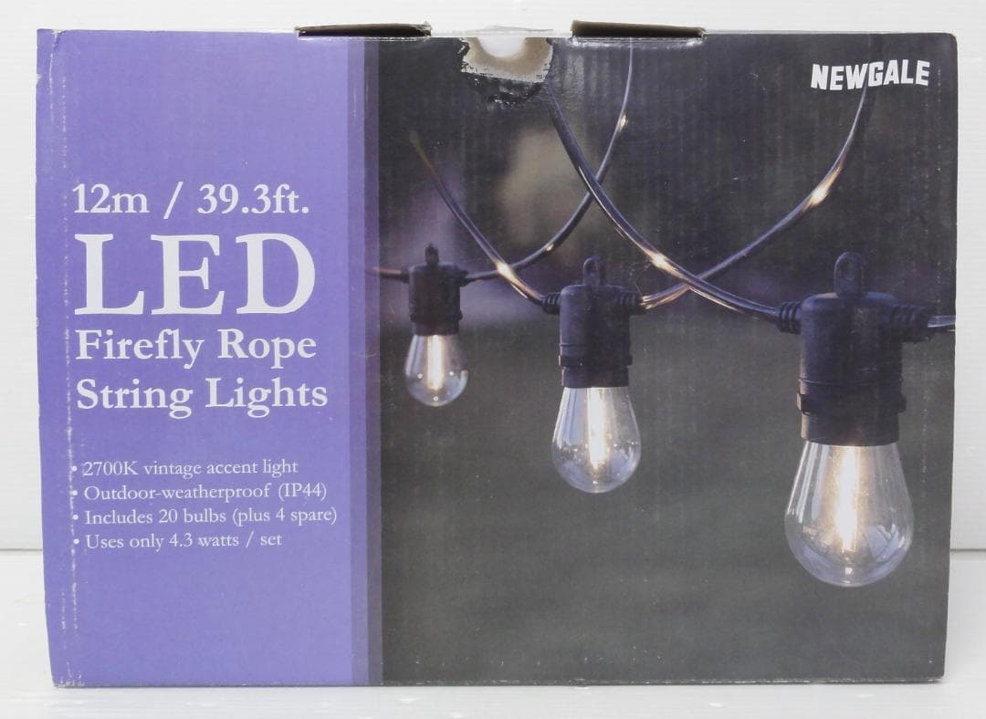 NEWGALE 12m LED ファイヤーフライロープ ストリングライト