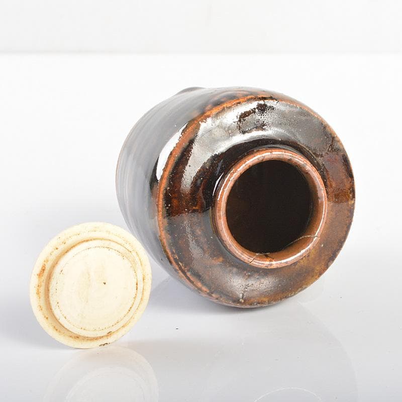 茶道具　瀬戸焼　肩衝茶入　仕覆付　時代箱　V　R6294