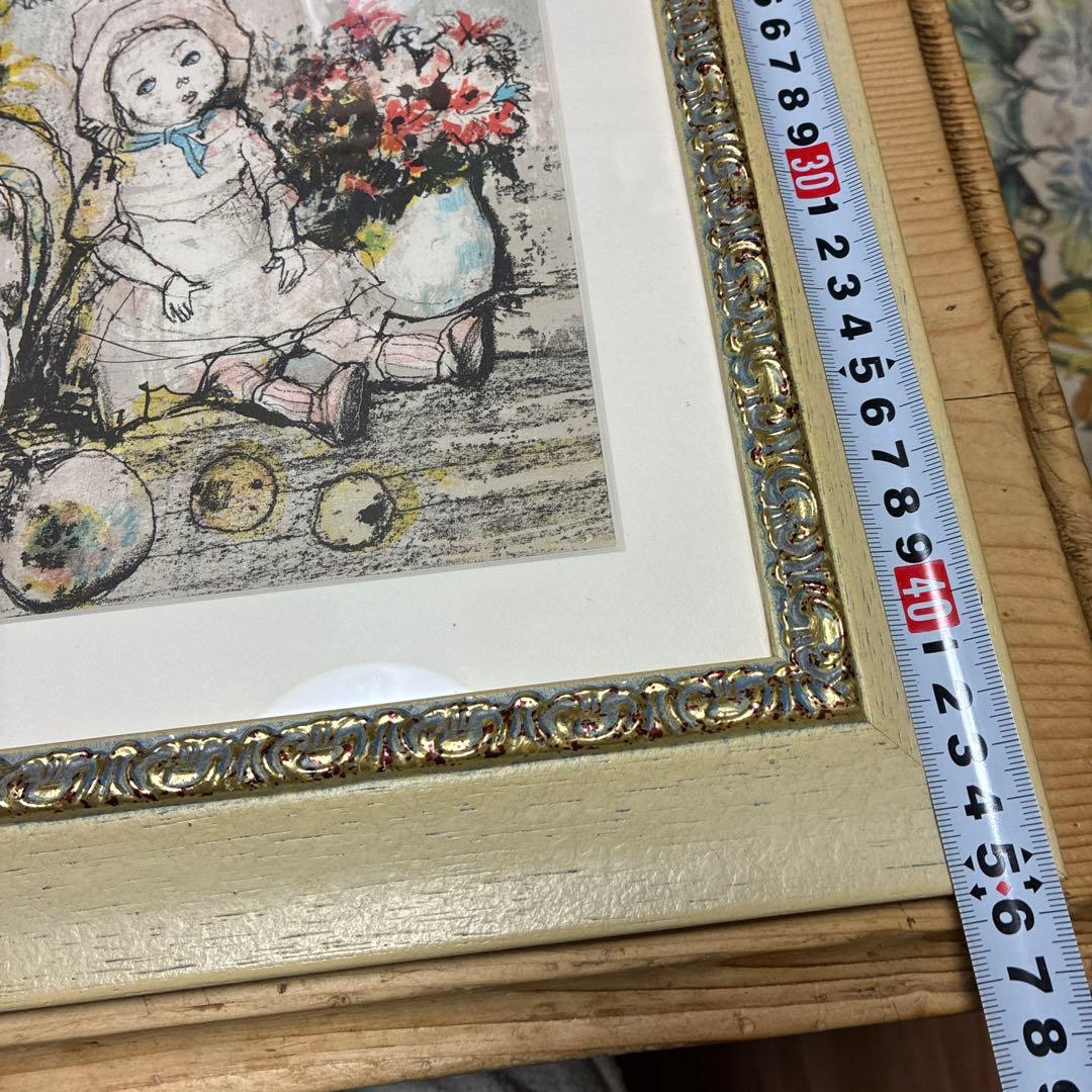 ジャン•ジャンセン　フランス　人形のある静物　リトグラフ