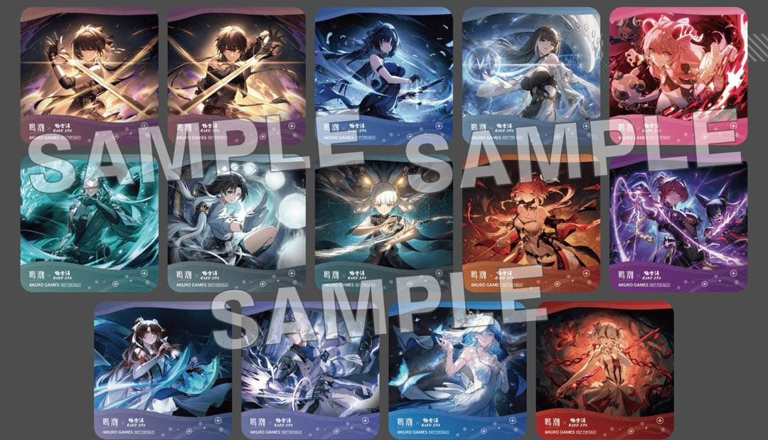 【極楽湯】鳴潮 チェキ風ブロマイド クリアカード コースター フルコン 全種