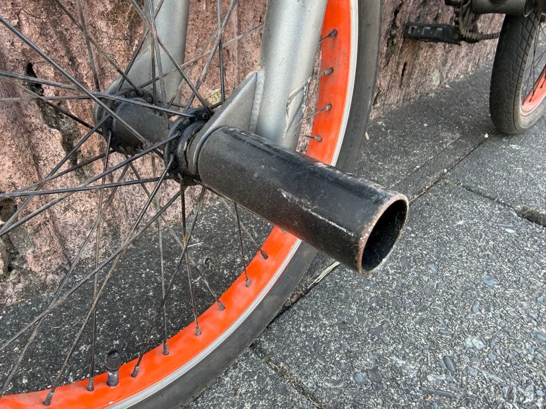 ORANGE BMX 自転車 トリック ペグ付き