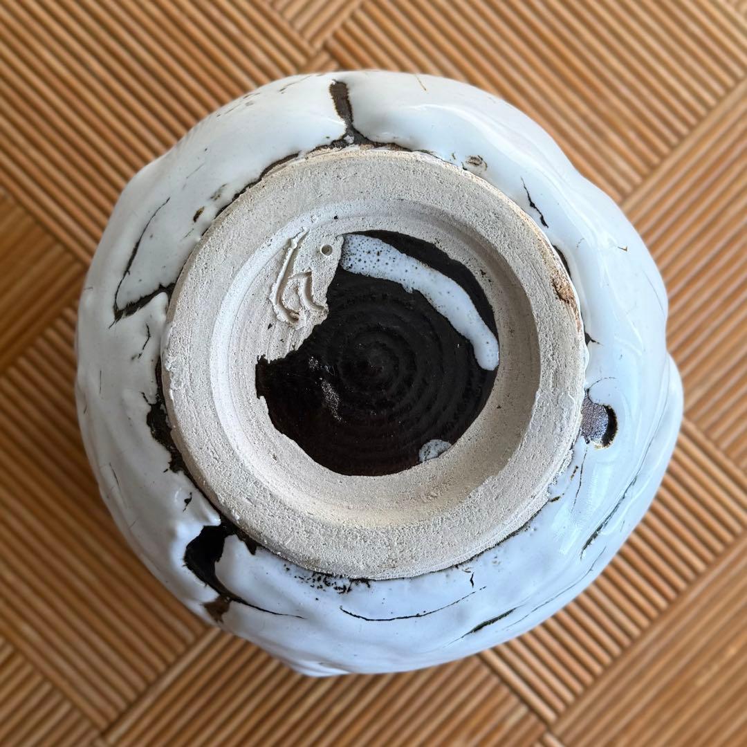 SNT1396 萩焼 鬼白 作家物 茶碗 茶道具 抹茶茶碗 伝統工芸品 鬼萩