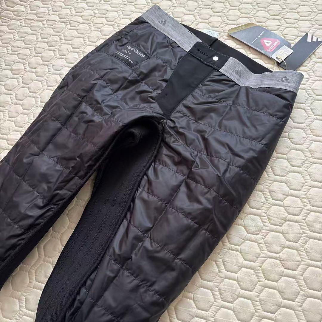 88新品27500円アディダスゴルフ/メンズ/秋冬/中綿ストレッチパンツ/黒