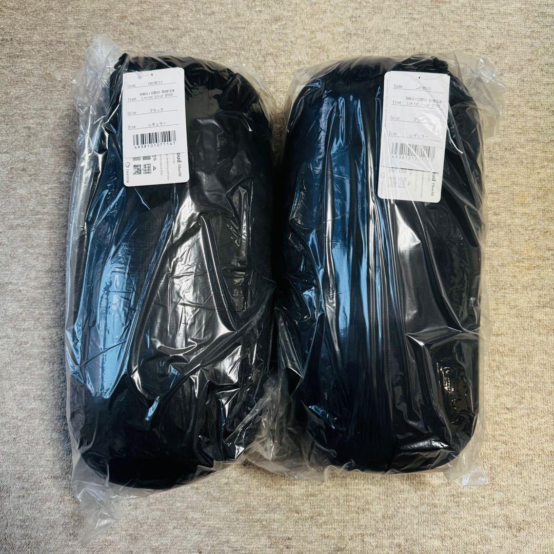 新品｜NANGA x サンデーマウンテン 別注シュラフ SF800 BK 2組