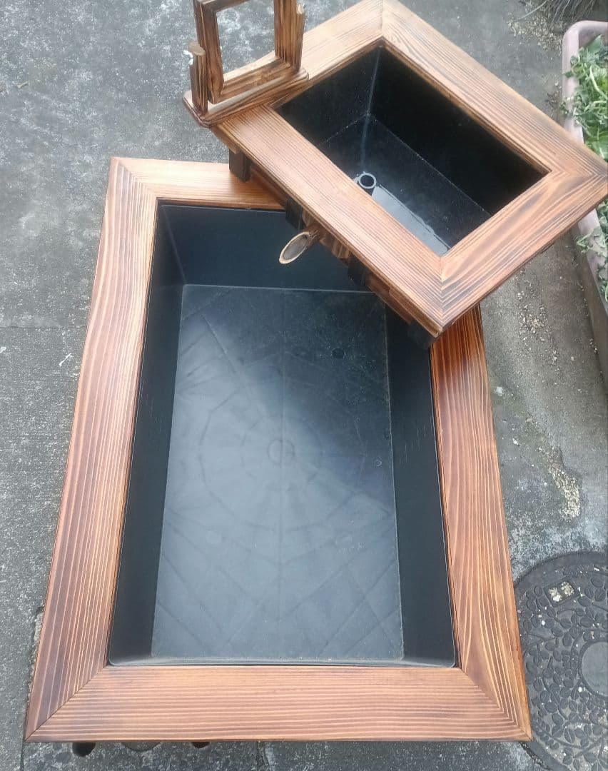 2段トロ舟60 濾過槽付　ビオトープ　太陽光モーター