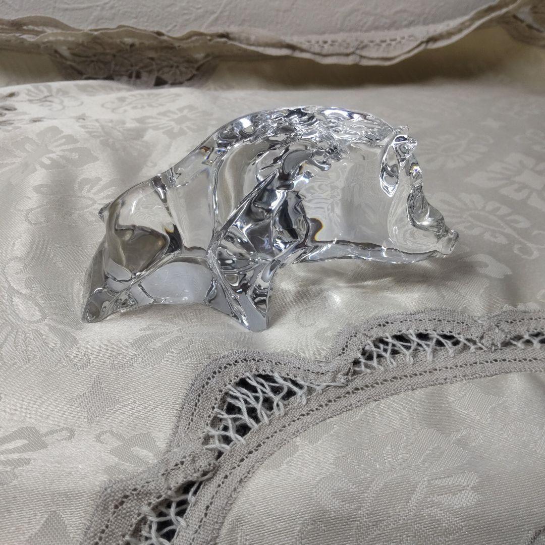 Baccarat クリスタル 猪 置物