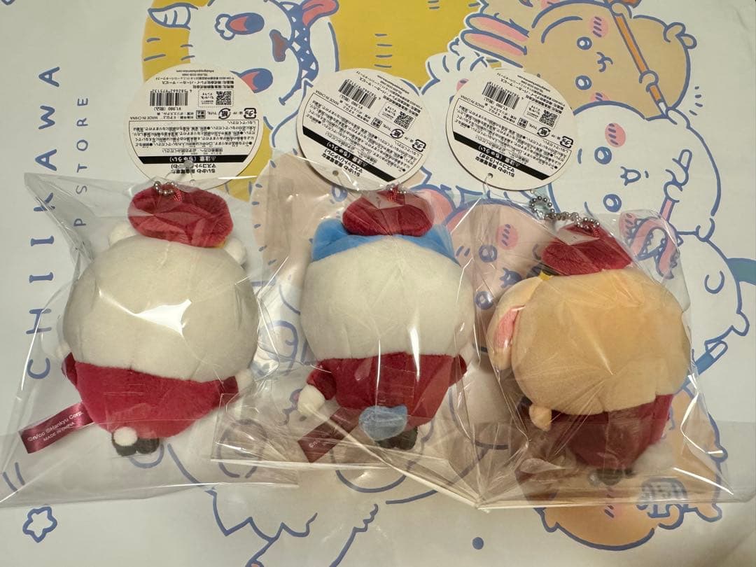 ちいかわ 阪急電車 ぬいぐるみ マスコット うさぎ　ハチワレ　ちいかわ　3点