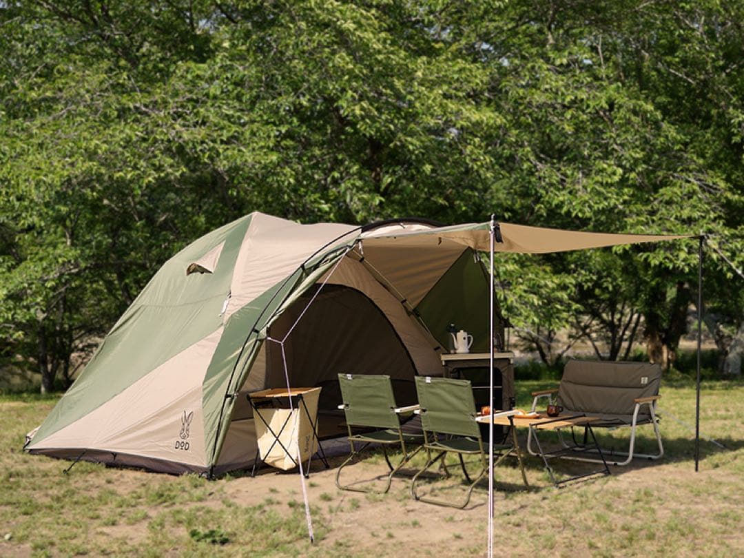 美品　DOD THE 1 ワンタッチテントL T5-674-KH 初心者 5人用
