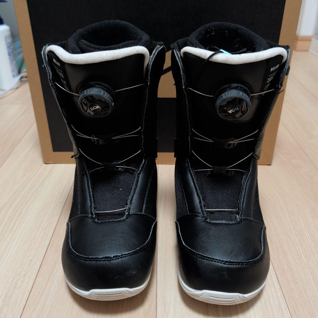 【美品/23cm】K2 BELIEF レディース スノーボードブーツ BOA 黒
