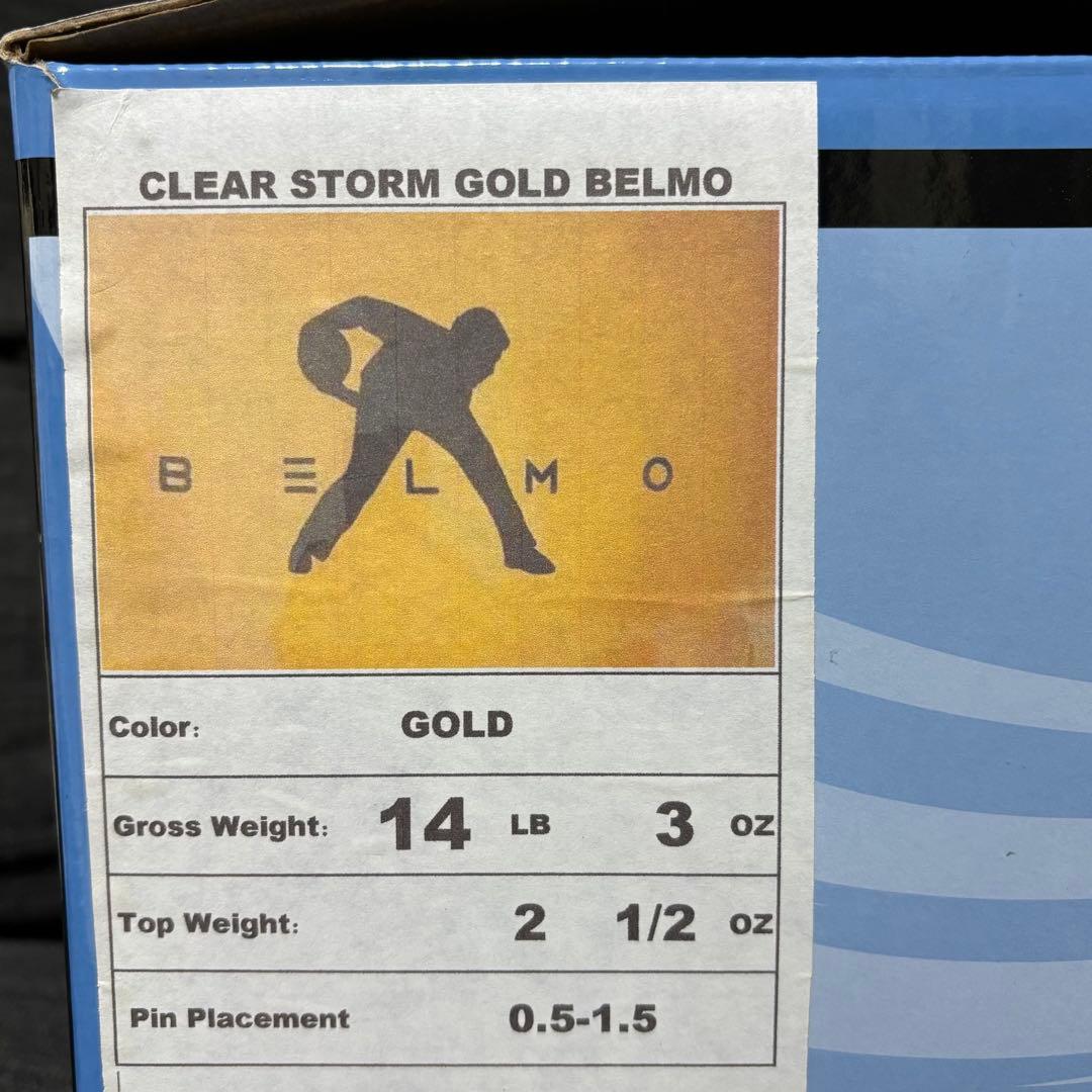 【外箱付】STORM BELMO ボウリングボール ゴールド　ベルモ　14ポンド