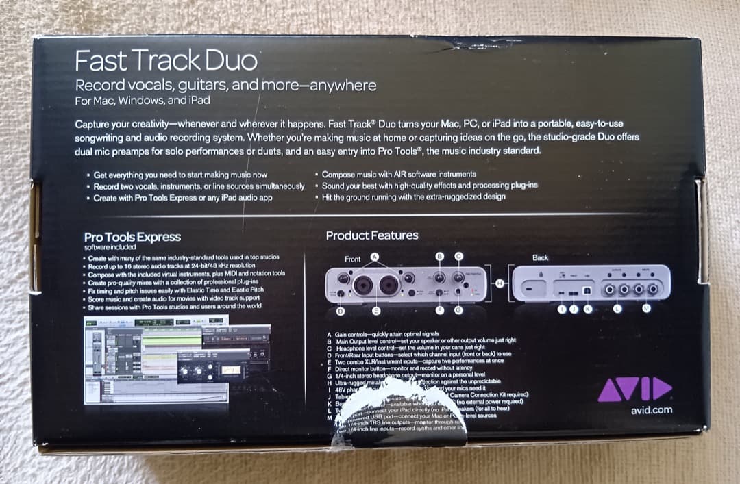 Avid・Fast Track Duo・未使用