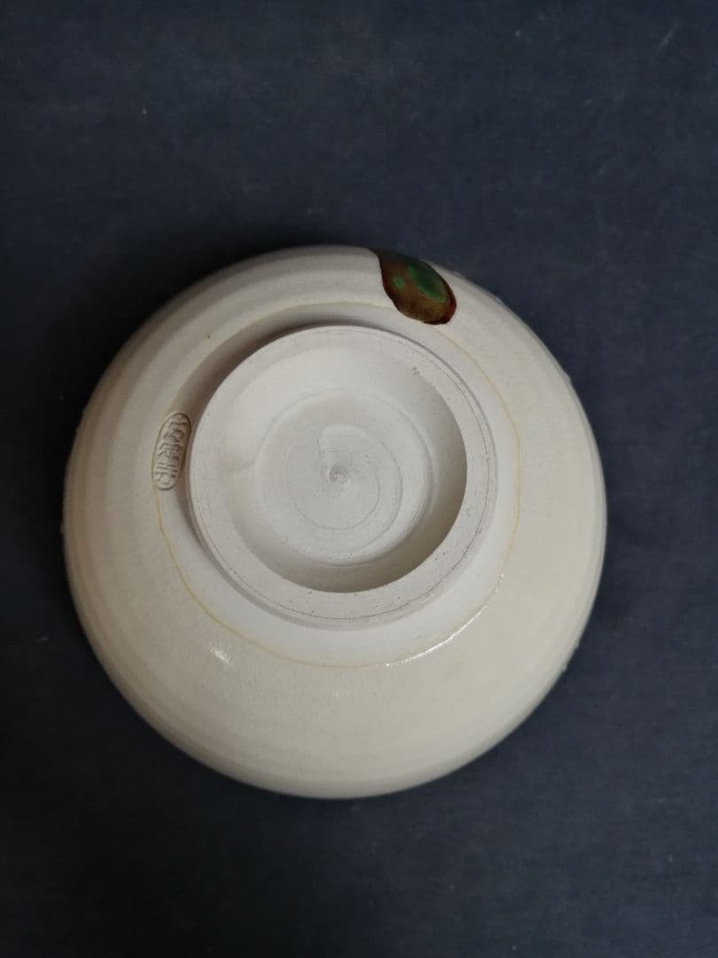 【茶道具】 色絵乾山桜花画茶碗 清閑寺窯 杉田祥平作 茶碗　A381