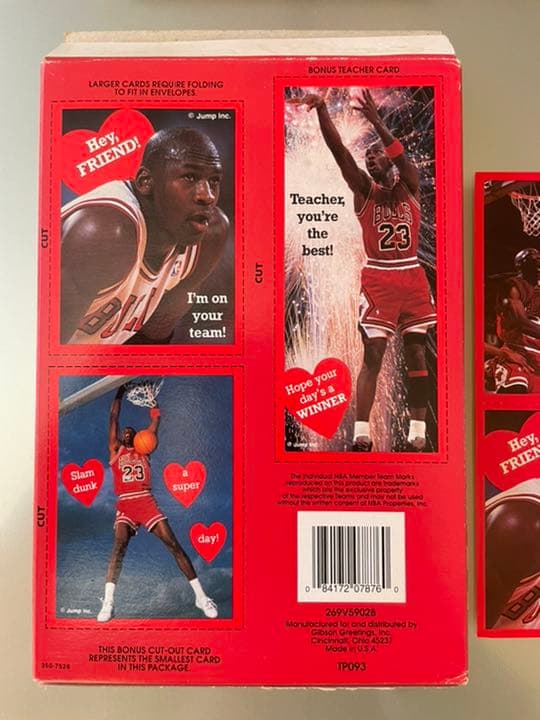 【希少】 マイケルジョーダン　バレンタインカード