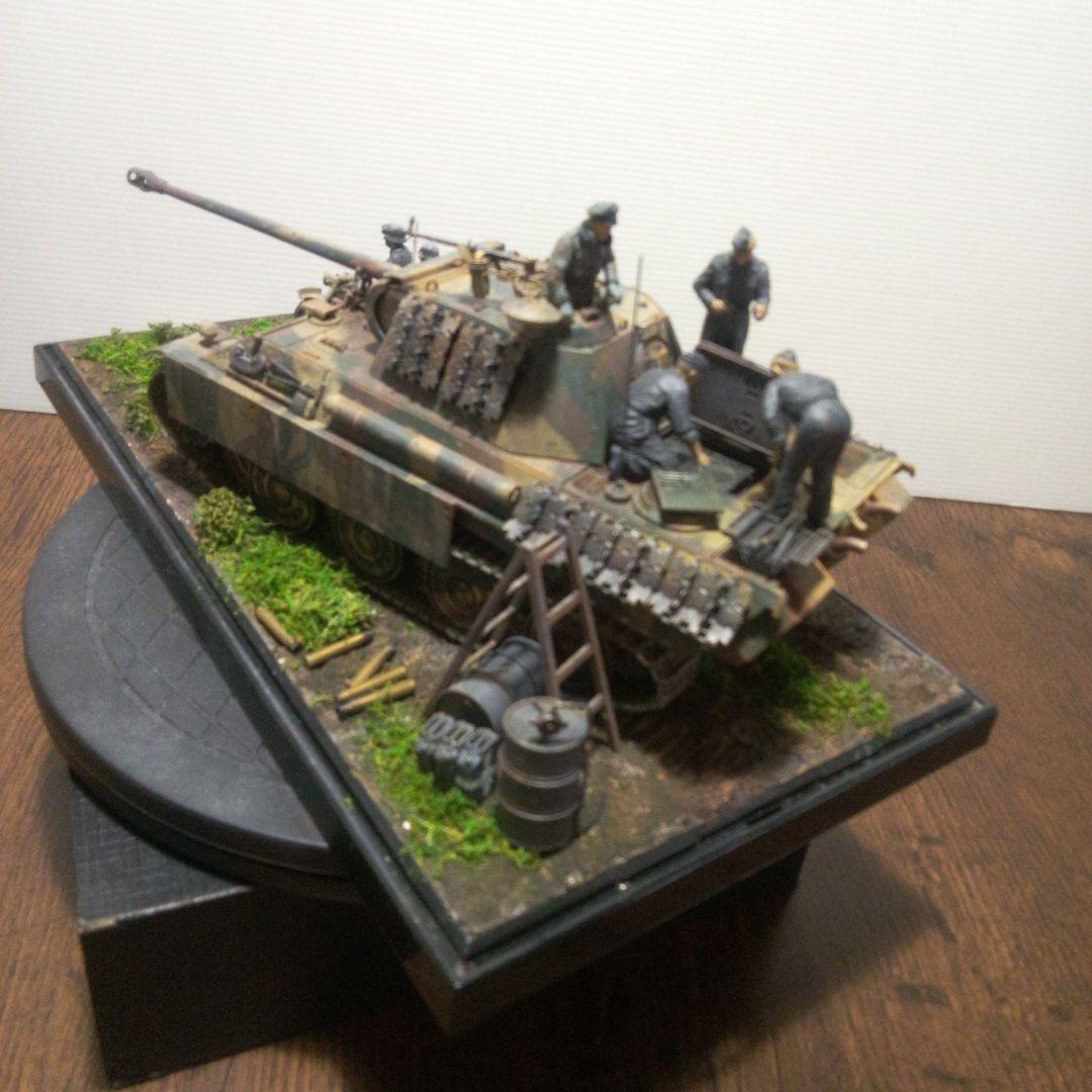 大蛇丸　パンター戦車 1/35　ジオラマ完成品　キングタイガー完成品