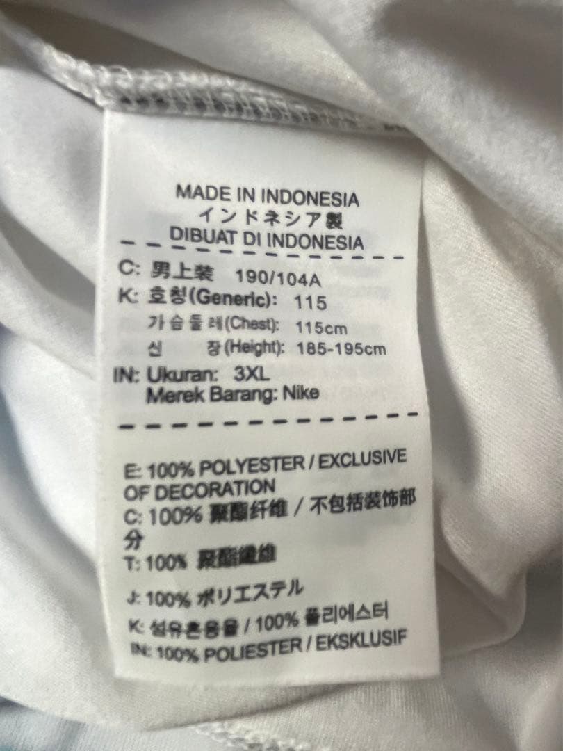 日本代表バスケットTシャツDri-FIT ホワイト