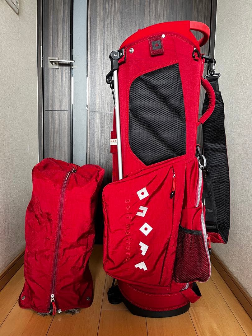 専用　新品同様！極美品！オノフONOFF スタンドキャディバッグ レッド