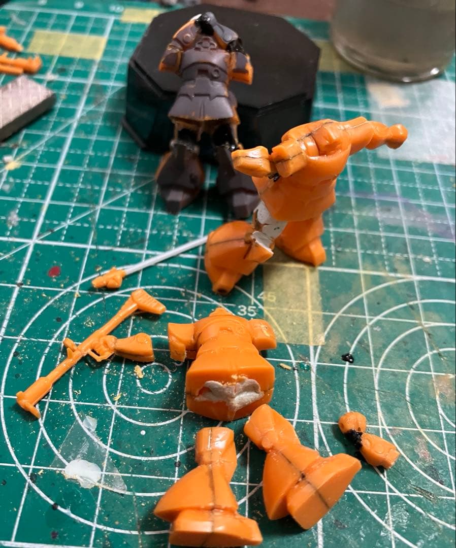 完成品　旧キット1/550 ミデア 　ドム（ジェットストリームアタック付き）