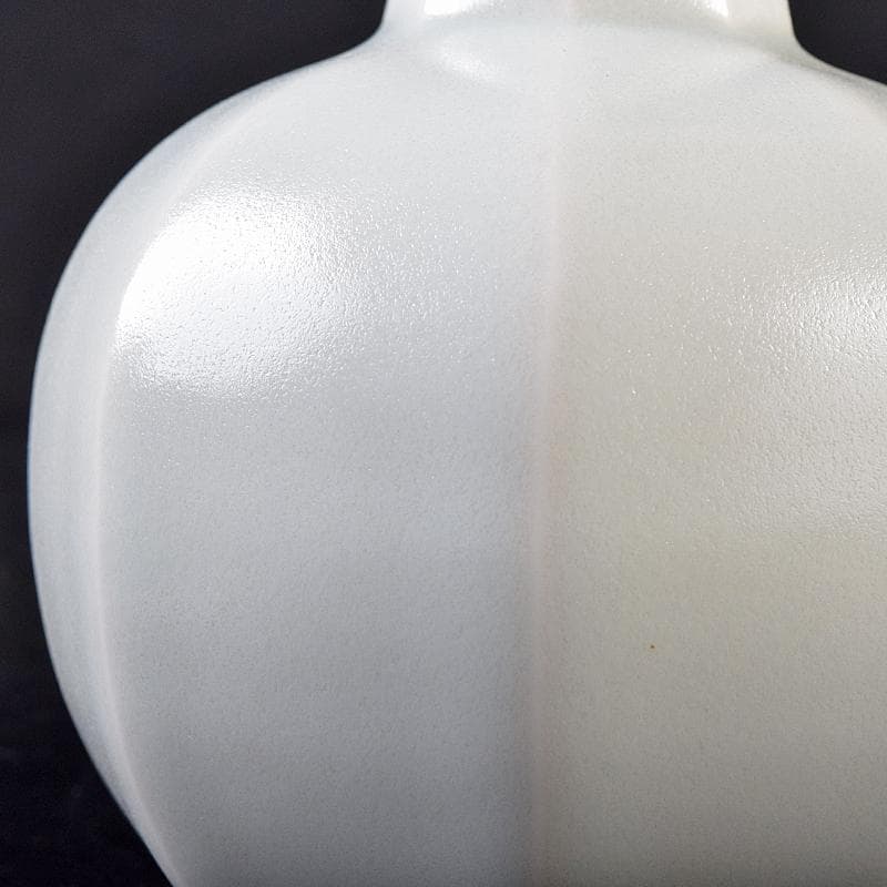 京焼　竹中浩作　白磁　面取瓶　共箱　C　R8758