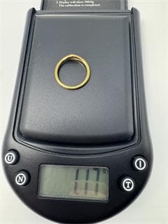 《日本製18金》K18ゴールドトーン シンプルリング11号 1.17g 即日発送