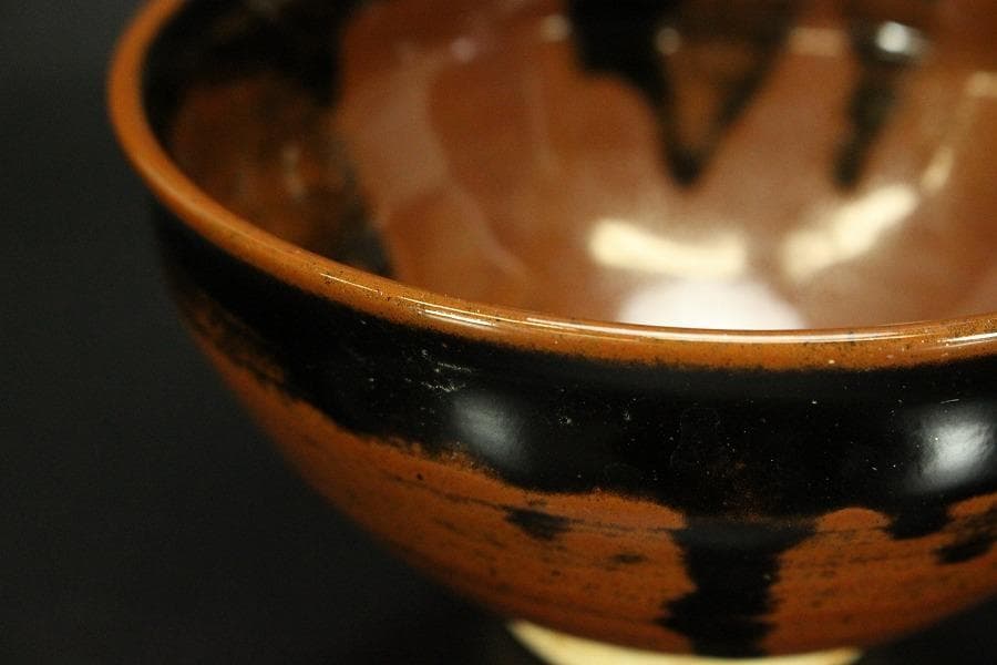 茶道具 瀬戸釉 天目 数茶碗 十八客 美品(ZE665)