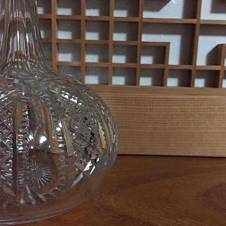 茶道具 切子  硝子デキャンタ