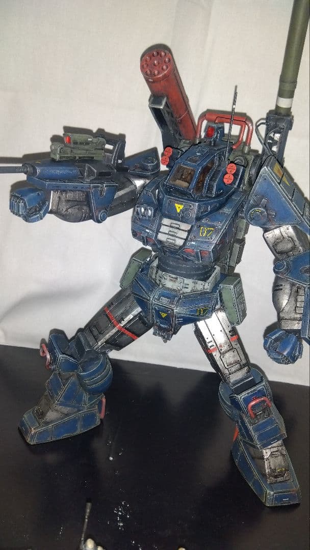 旧キットタカラ1/48ダグラム改造完成品 朽ちダグラムポーズ可能 ジオラマ付き