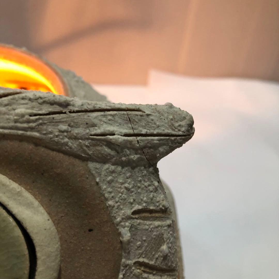 ふくろう 照明 信楽焼 明山窯 灯り