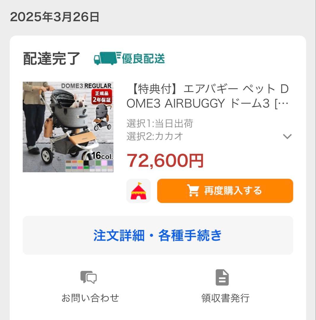 エアバギー ドーム3 レギュラー　コット単体