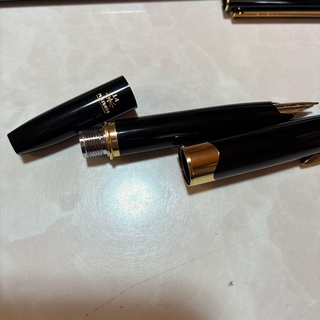 PLATINUM 14k 万年筆 ボールペンセット