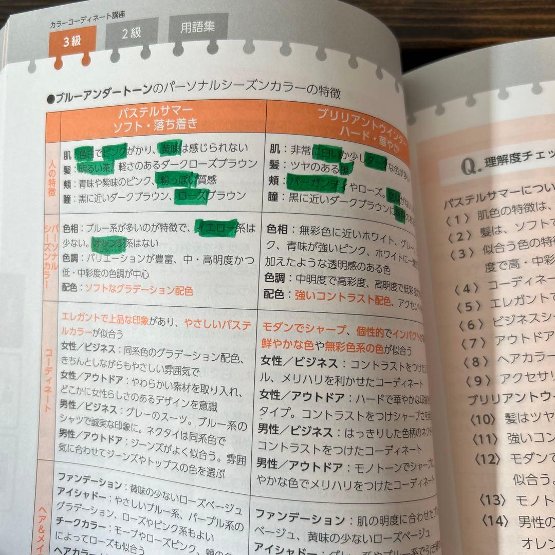 2024 パーソナルカラリスト検定対策教材セット　2級問題集付き