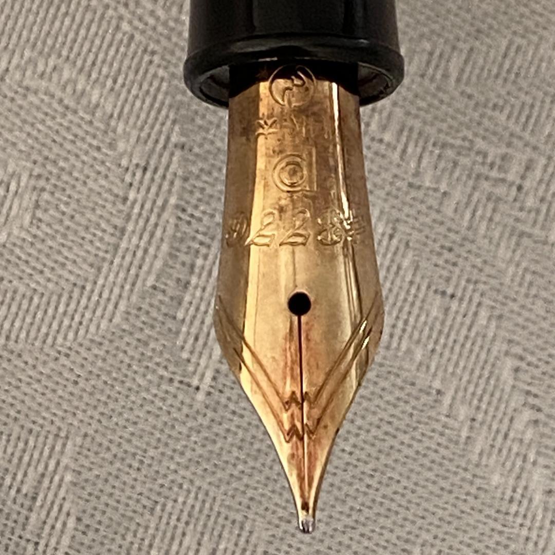 万年筆 PLATINUM #3776 ギャザード 初期 14K 太字