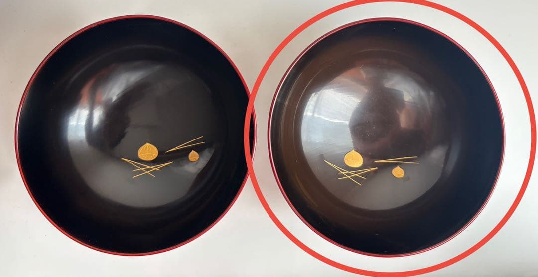 時代漆器　京都　蒔絵師　長野横笛　吸物椀　絵替　9客　共箱