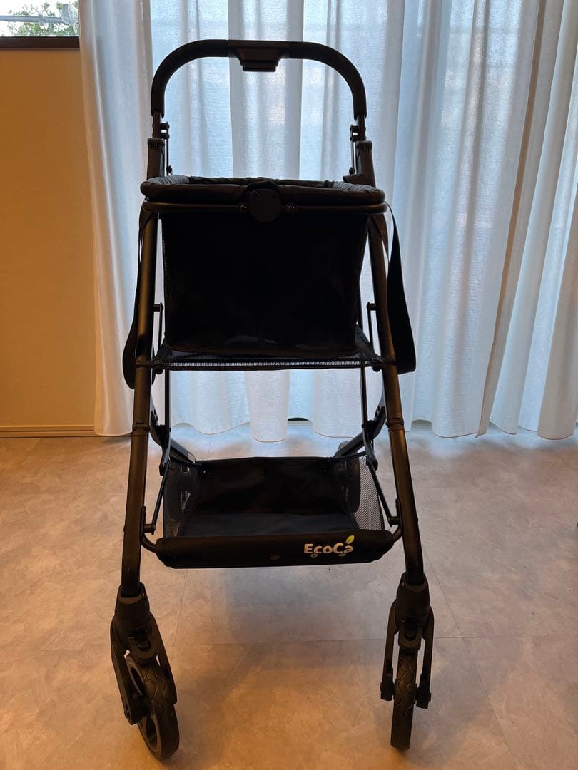 ECOC 折りたたみ式ショッピングカート ブラック