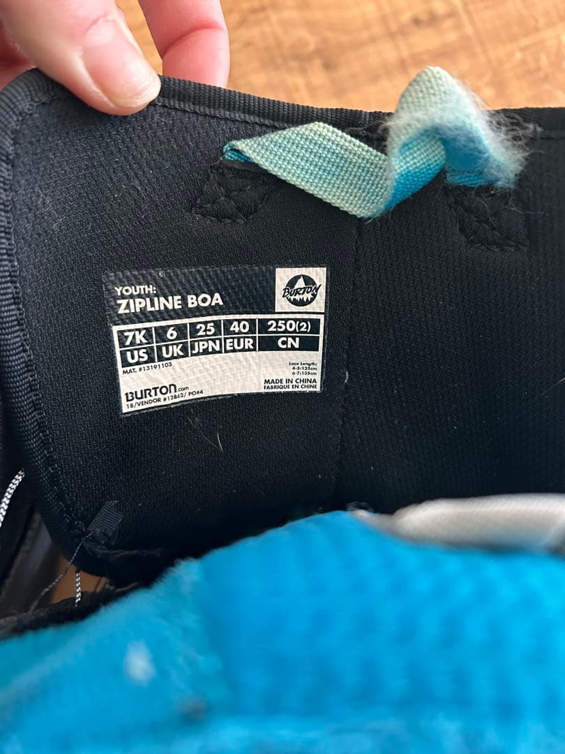 Burton Zipline スノーボードブーツ ブラック/ブルー
