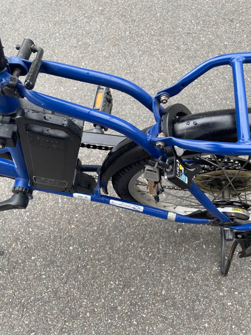 電動アシスト自転車 青色 折りたたみ式