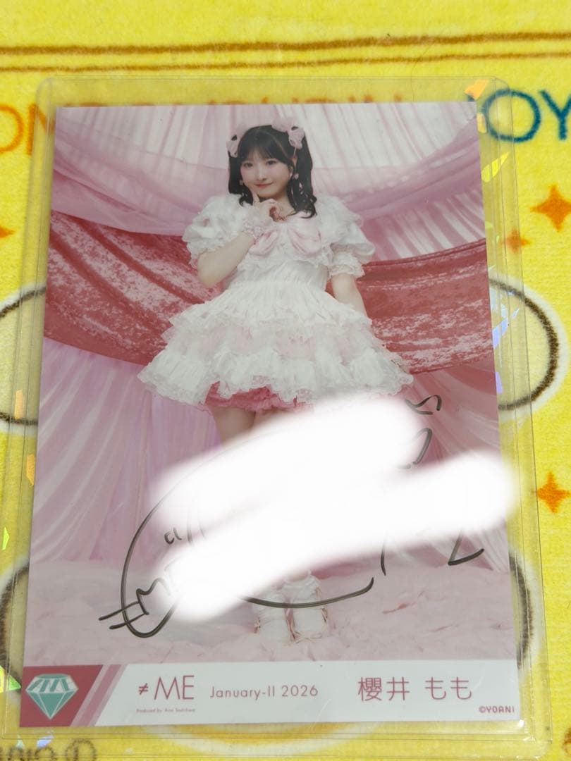≠ME ノイミー 櫻井もも きゅんかわ人生 生写真 直筆ヒキ　ももきゅん