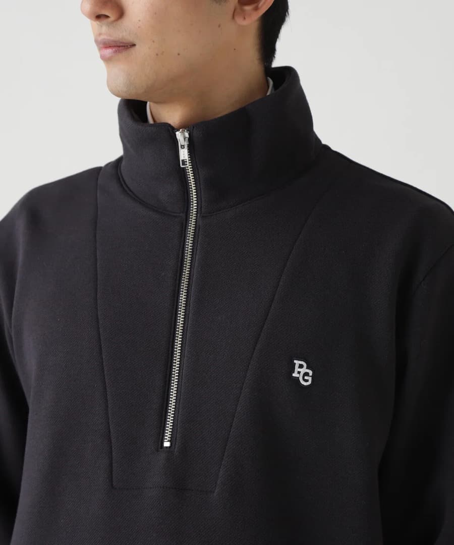 PEARLY GATES ツイル裏毛スウェットハーフジップアップ サイズ6