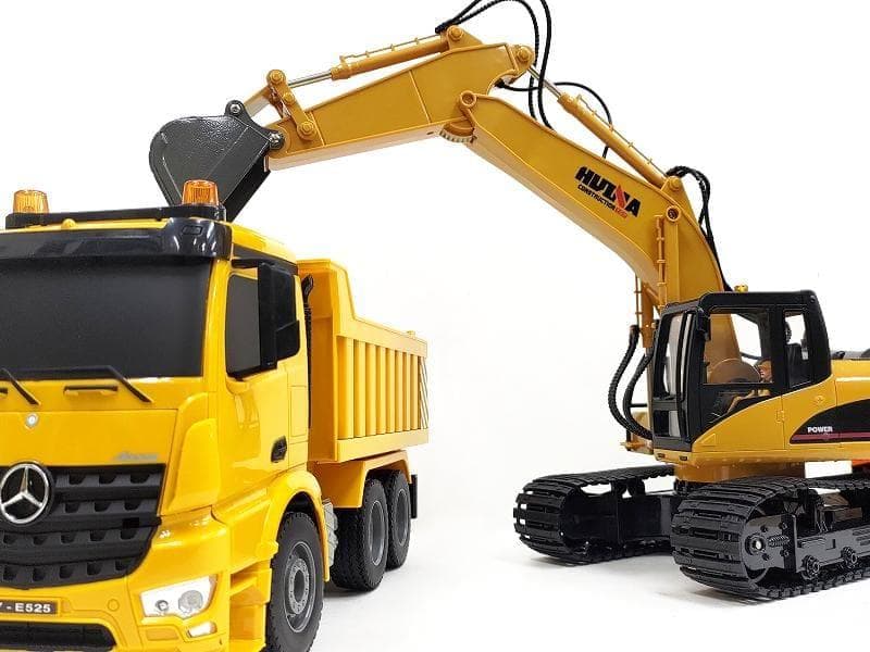 【建設重機ラジコンセット】パワーショベルカーラジコン ダンプカーラジコン