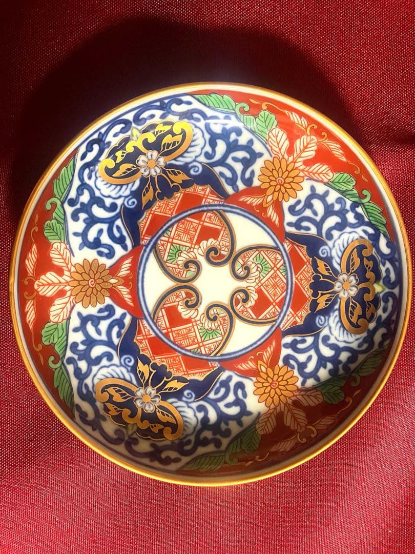 有田 其泉 古伊万里様式 琳派金彩色絵小皿 5客