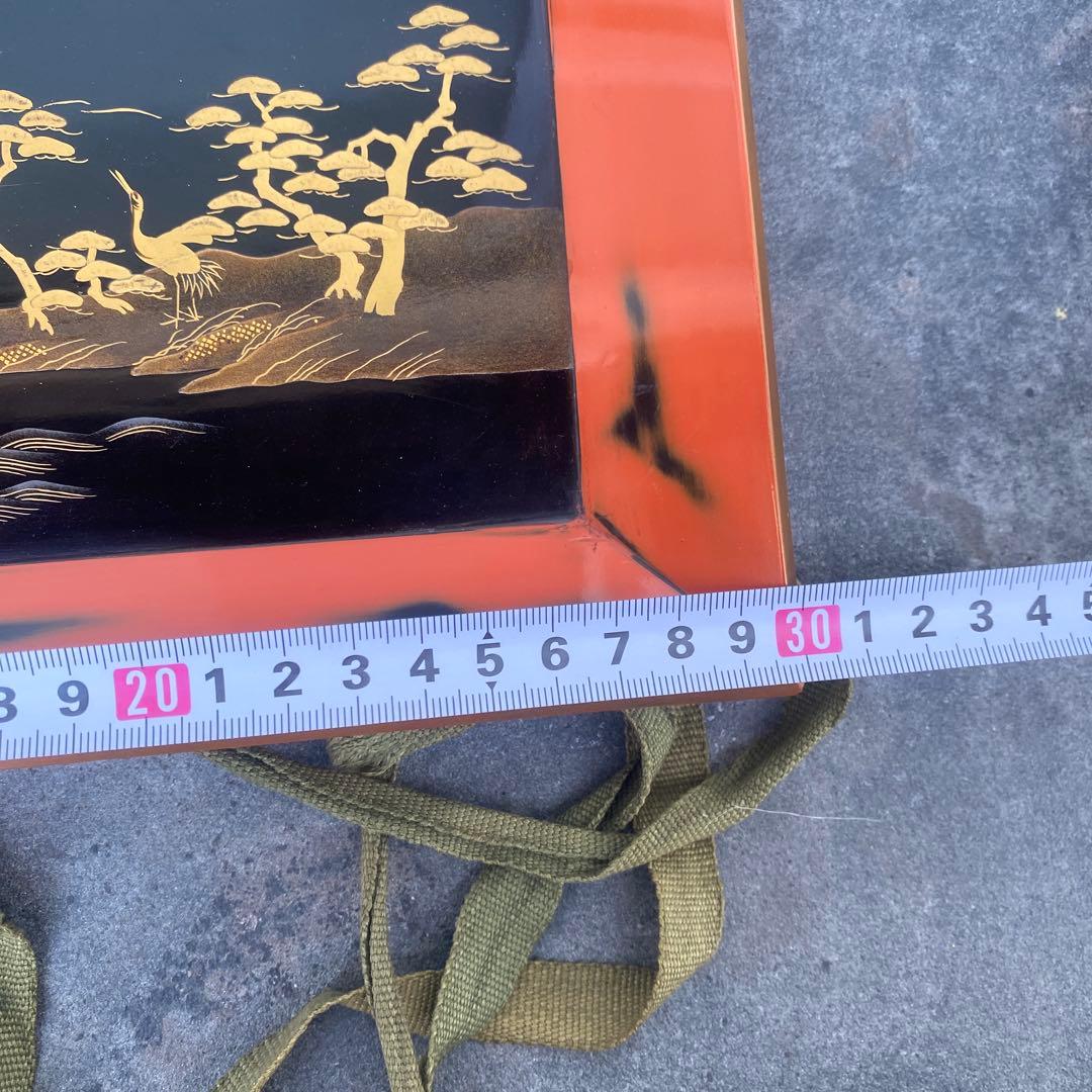 漆器盆セット 2枚 松鶴蒔絵　古美術　アンティーク